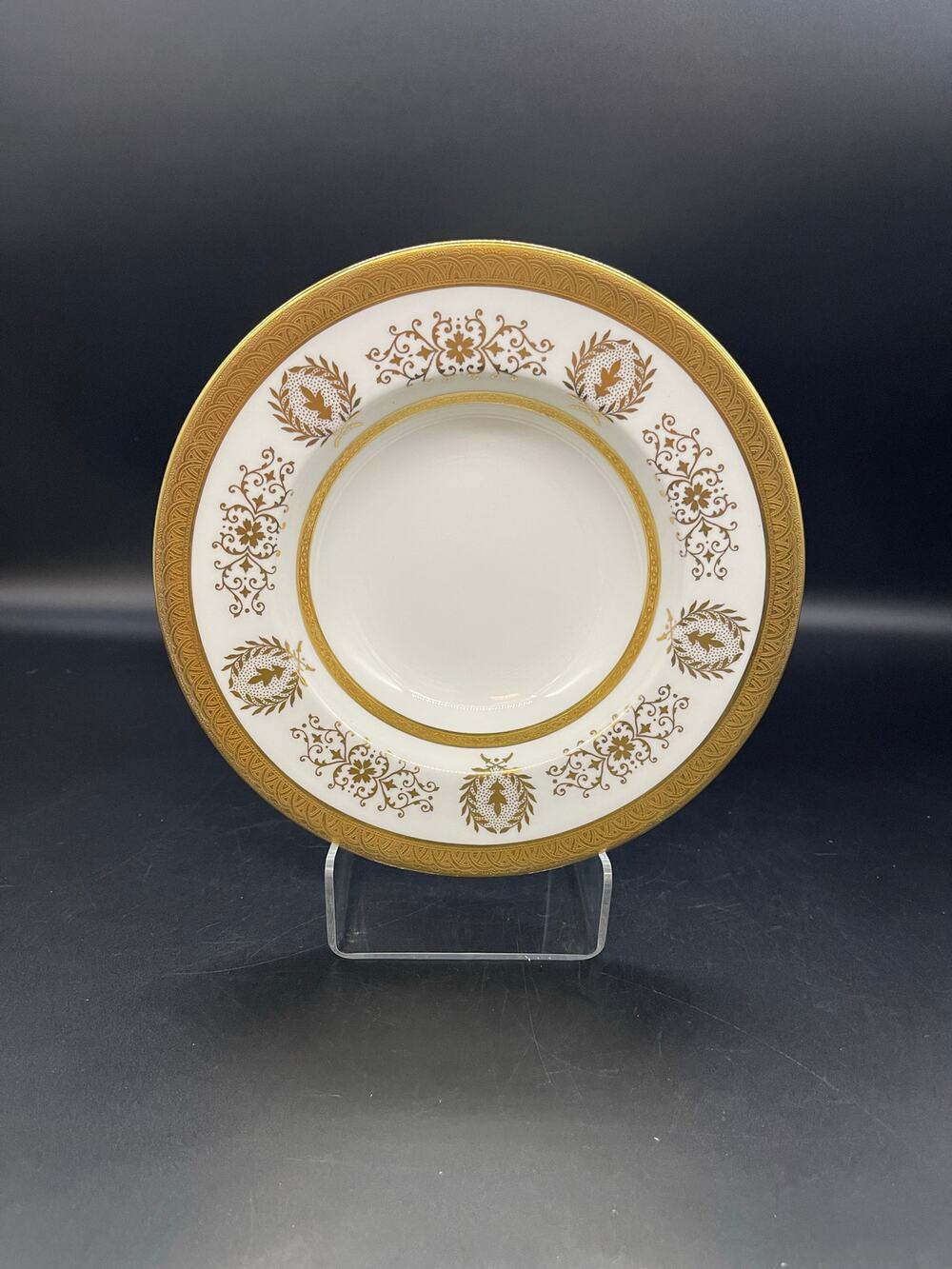 Coalport Lady Anne Fruit Bowls with Gold Encrusted Bands & Scrolls Bone China